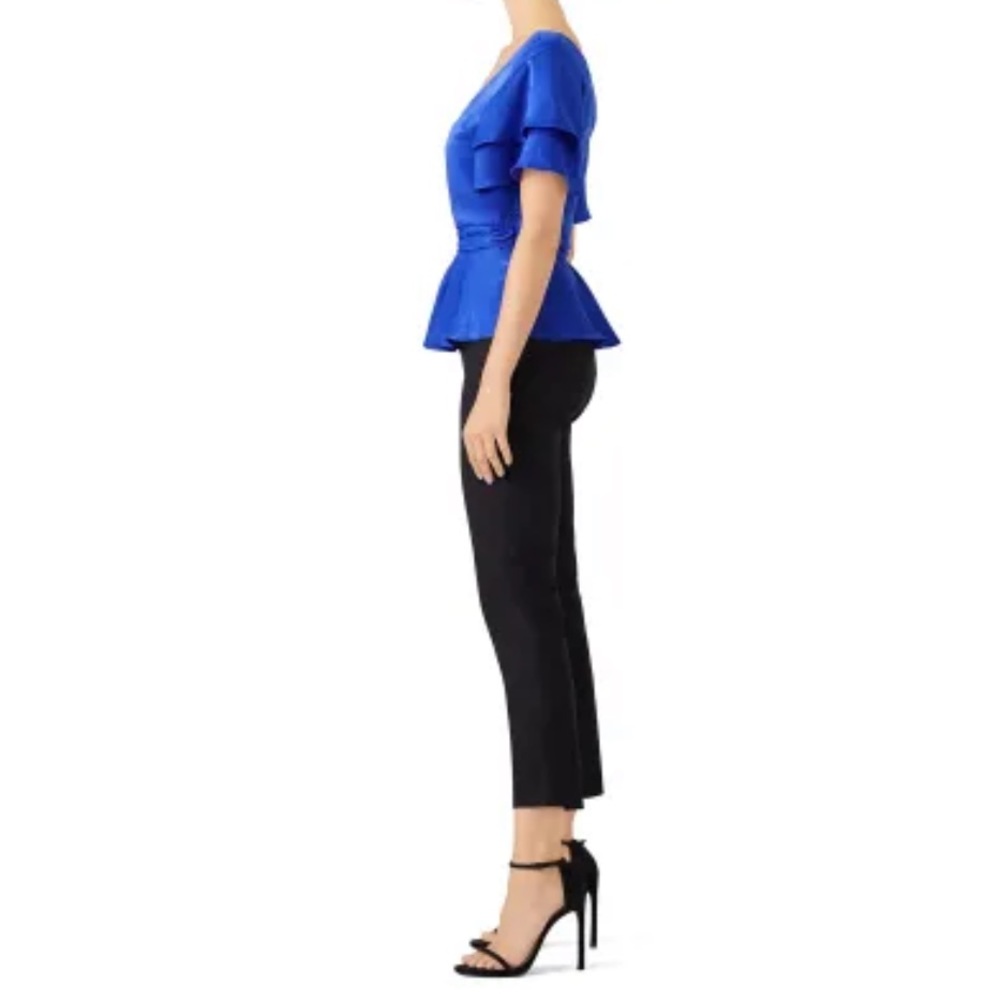 Waverly Grey - Blue Satin Blouse - Picture 4 of 7